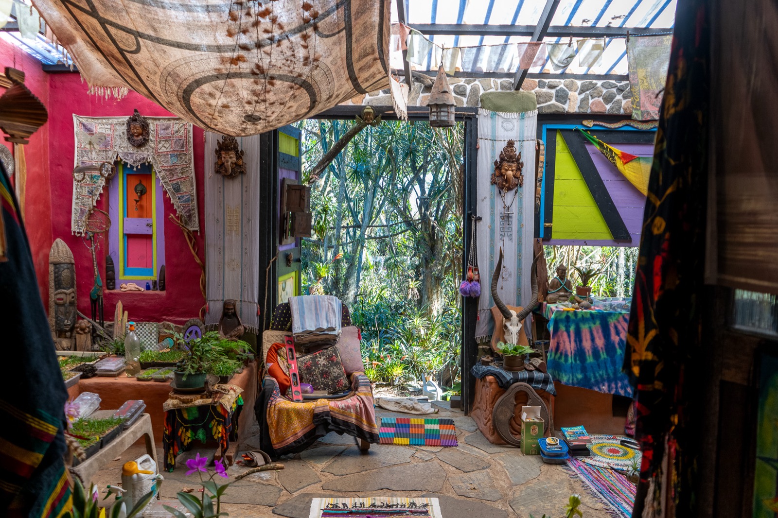 James's colorful studio