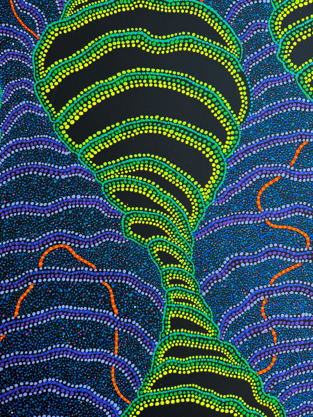 Vortex — detail, dot painting by James Liebenberg