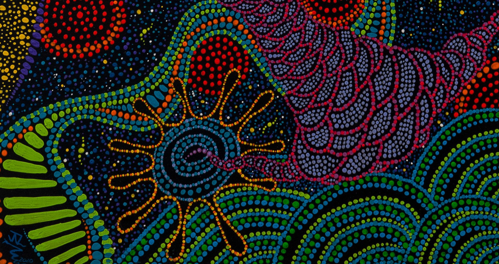Detail of The Watcher, scallop pattern